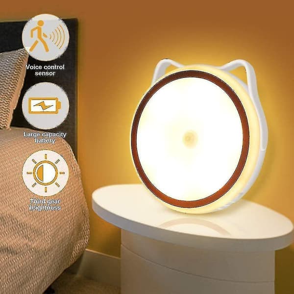 Led Kids Night Light With Motion Sensor And Light Sensor, Usb Recharge