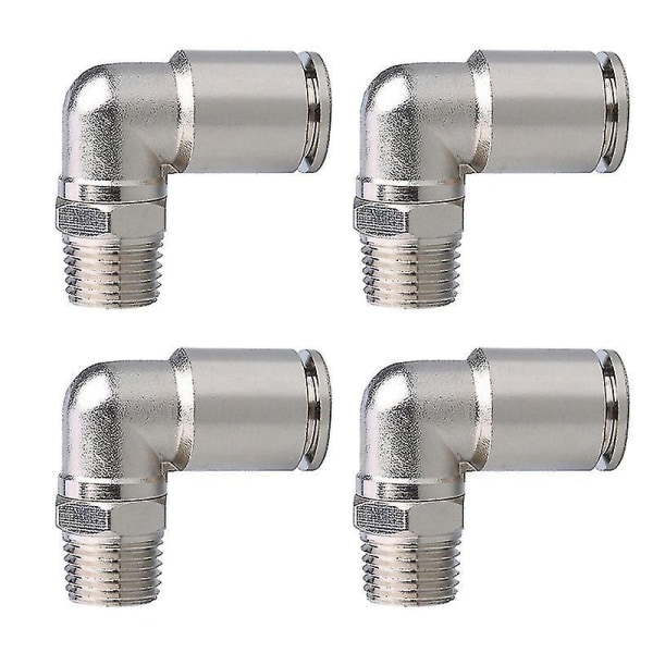 10pcs Push To Connect Tube Fitting 1/8 Pneumatic Male Elbow 90 Degree Pneumatic Tube Fittings 6*4mm