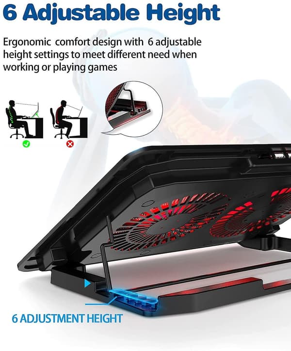 7-16 Inch Laptop Cooling Pad | Ultra Slim Portable Usb Powered