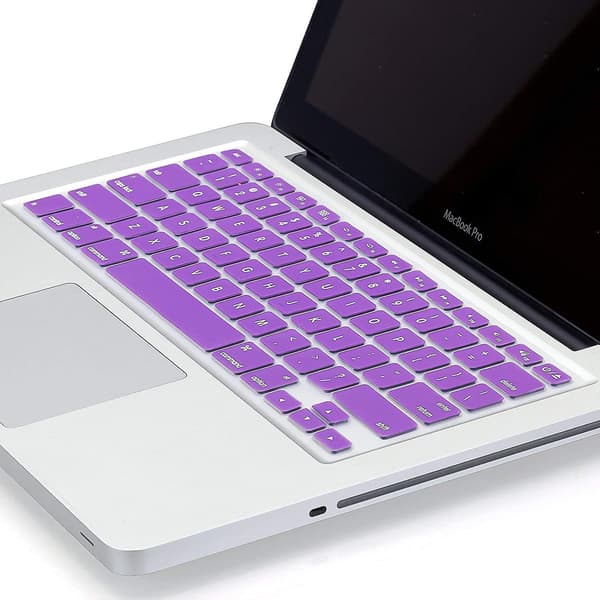 Macbook Keyboard Cover Compatible With Older Version Macbook Pro 13, 15, 17 Inch Purple