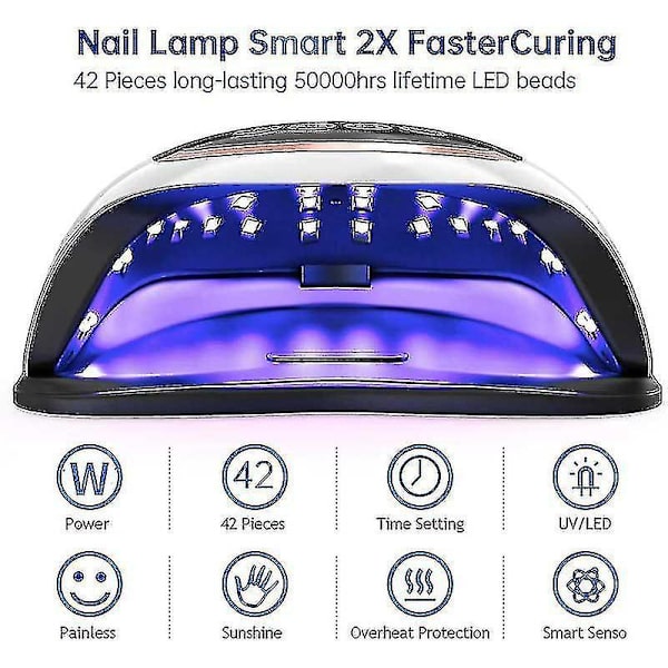 168w Uv Led Lamp For Nail Drying Nail Art Lamp With Memory Function Lcd Display