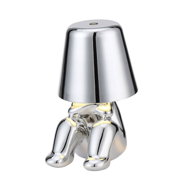Thinkers Lamp Italian Little Golden Man Night Lights Touch Table Lamp Bedside Mr-WHERE