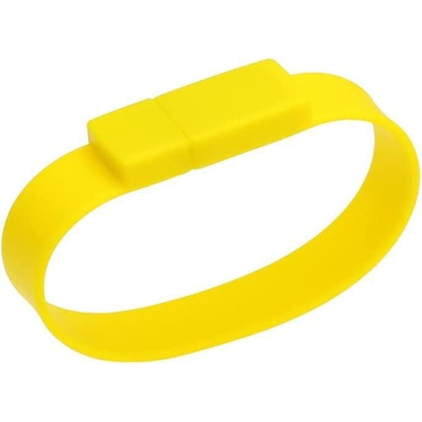 Portable Waterproof Wristband Design Usb Flash Pen Drive Memory Stick Disk,yellow 64gb