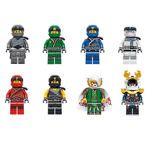 8kpl Ninja Ninja -sarja Niya Lloyd Warrior X Palapeli Koottava Rakennuspalikka Minifiguuri Lelu