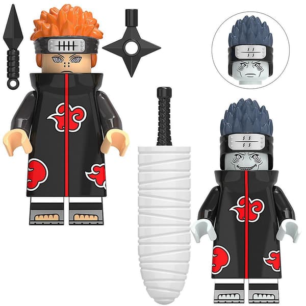 6 stk. Ninja Mini Figurer Sett Leker Actionfigur Anime Helter Mini Figur Bursdagsgaver Til Barn Gutter Jenter