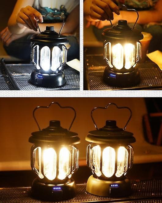 Portable Camping Lamp Rechargeable Lamp Outdoor Lamp Home 5000mAh Black