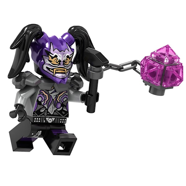 8pcs Phantom Ninja Series Violet Hutchins Kamandu Children's Assembled Building Block Toy
