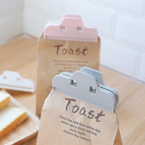 Multifunctional Kitchen Snack Sealing Clip Plastic Powerful Food Bag Clip grey
