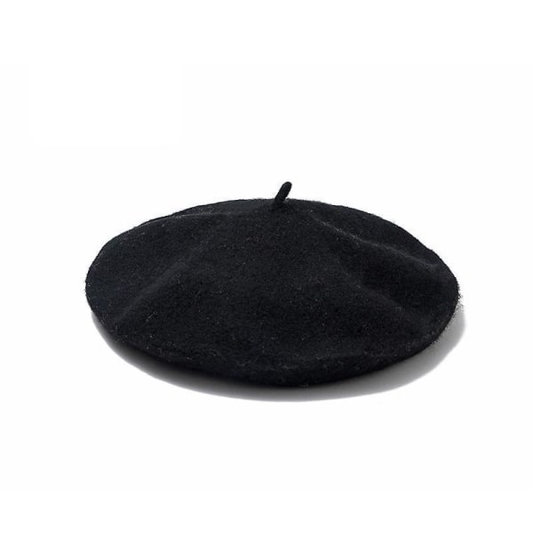 Fransk beret i flere farger, søt, varm, vår, høst Black