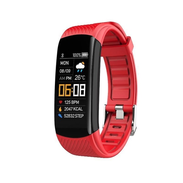 Blodtryk & Puls - Skridttæller Smart Armbånd Red