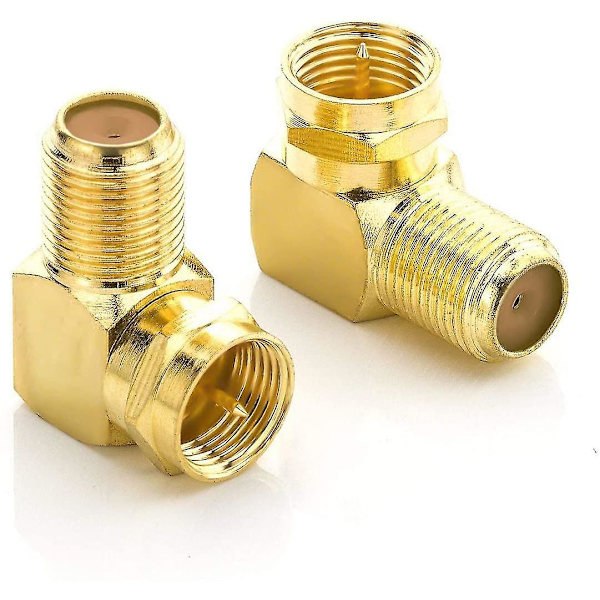 4x Sat 90 Degree Angle Adapter For 7mm Coaxial Cable Adapter F Plug F Satellite Cable Coupling F Angle Candle