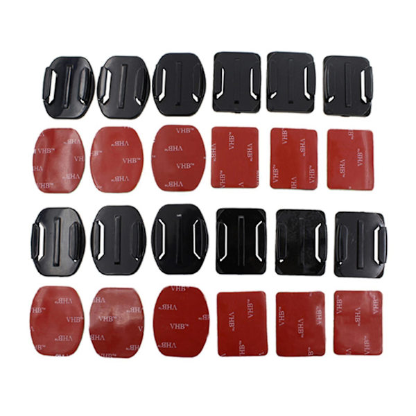 12 stk. Flat Buet Selvklebende Kamerabrakett for Sj4000 Gopro Hero 1/2/3/3+