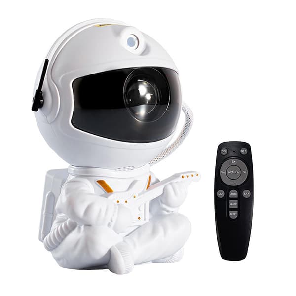 Star Projector Light Starry Night Ambient Night Light Astronaut Laser Nebula Light #white Star Guitar in white