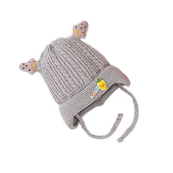 Kids Baby Hat Soft Warm Cable Knit Beanie Toddler Girl Fall Winter Hats Blue Grey