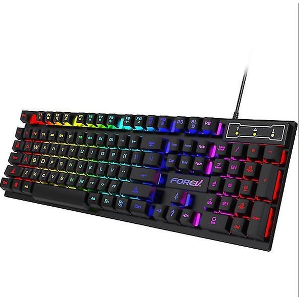 Gaming Keyboard Usb Rgb Wired Rainbow Keyboard, Specially Designed For Gamers