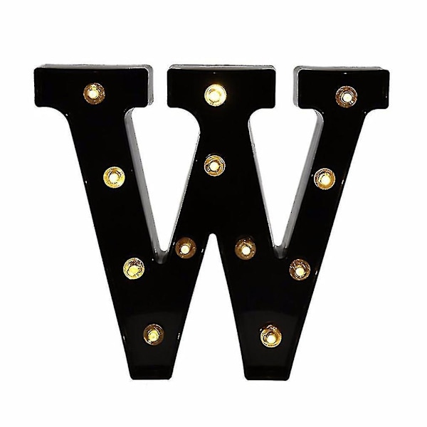 Newly Design Led Letters Lights 26 Alphabet Black Decorative Marquee Lamps For Wedding Party W