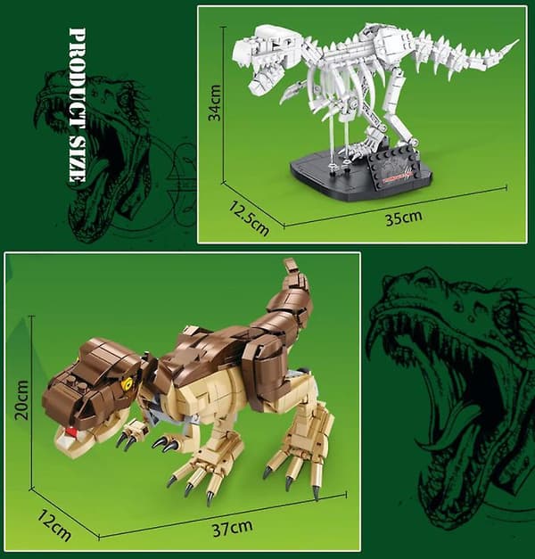 Jurassic Park T. rex Rampage Byggeklodser Dinosaur Legetøj