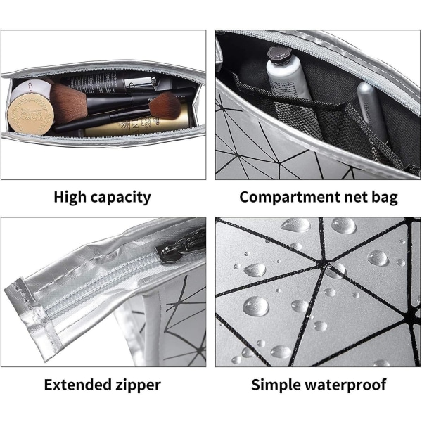 Makeup Bag,travel Travel Makeup Bag Waterproof Pu Leather Foldable Cosmetic Bag