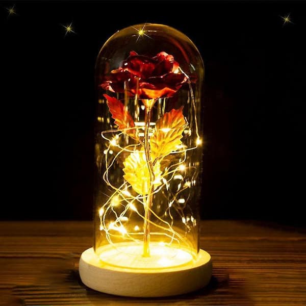Morsdags Bursdagsgaver Fargerik Kunstig Blomst Rose Gave LED-lys (Bilde 2)