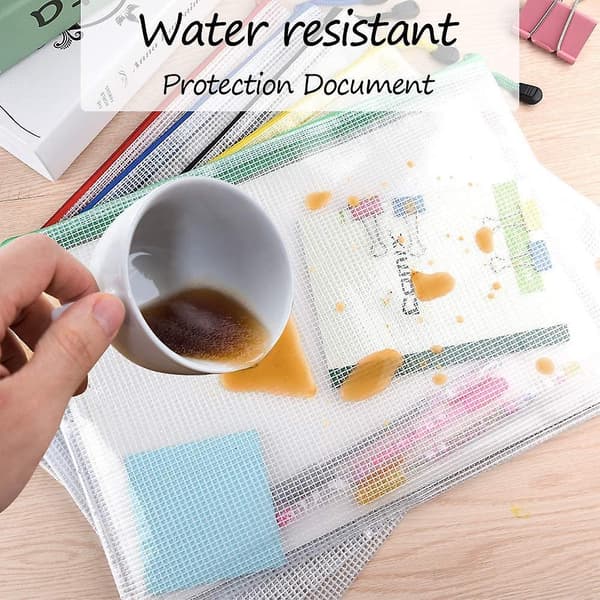 21 stk Dokumentmappe A5 Glidelås Lommebøker Plastnett Dokumentmapper