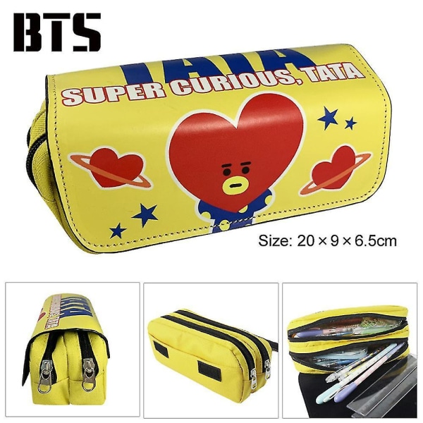 Bts Children Double-layer Pencil Case Large Capacity color-4