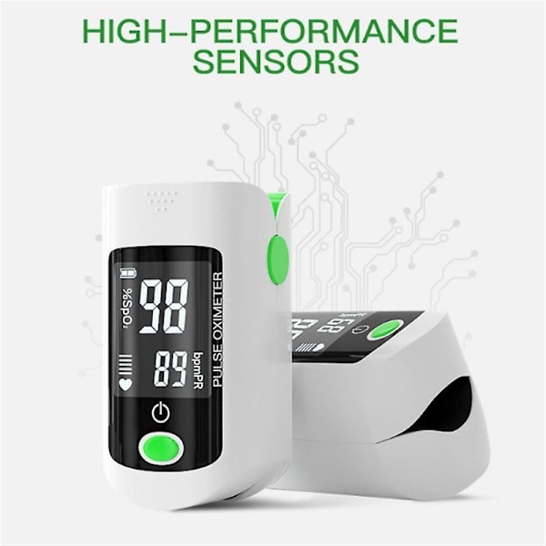 Oksymetri Fingertupp Pulsoksymeter Monitor Blodets Oksygenmetning blue