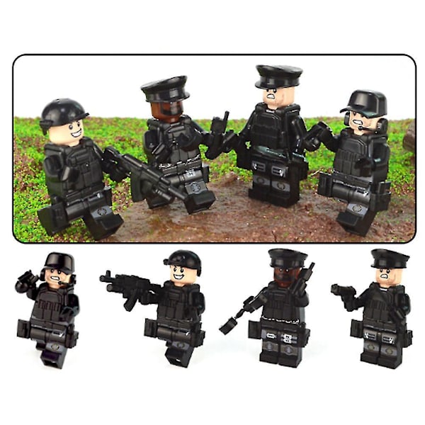 Military Swat Teams Figure Legoingly Set City Police Model Building Blocks Kits