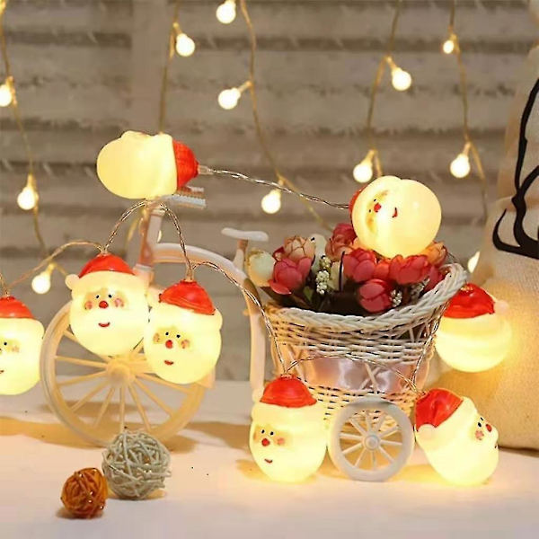 Juledekoration med LED-lys i resin, festlig bordpynt til julen (1 stk.)