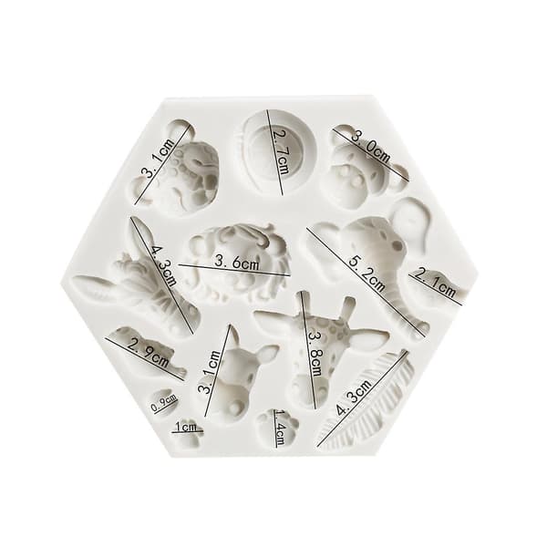 Skogsdyr Fondantformer Zoo Dyreformer Silikon Bakeformer B1