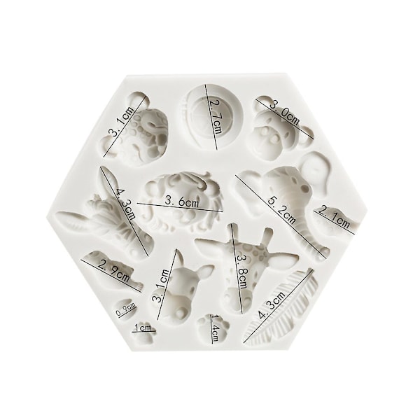 Skovdyr Fondantforme Zoo Dyr Forme Silikone Bageforme B1