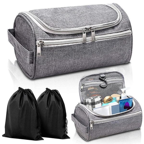 Multifunctional Business Trip Large Capacity Simple Waterproof Storage Bag Washing Bag Travel Portable Bag Gray