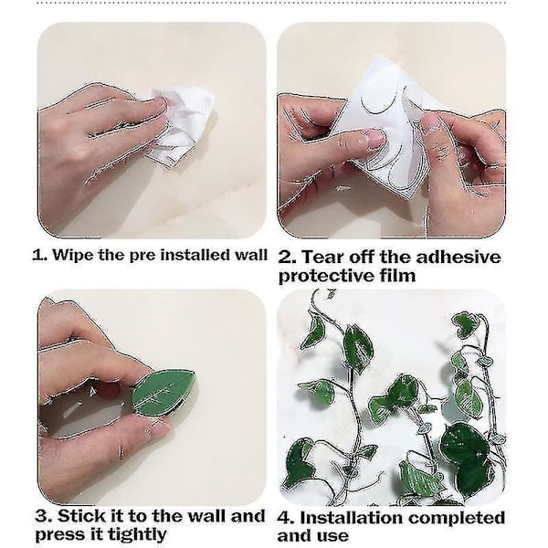10/20/30 Pcs Plant Climbing Wall Fixing Clips Fixed Buckle Leaf Clips Green Leaf Simulation For 20pcs