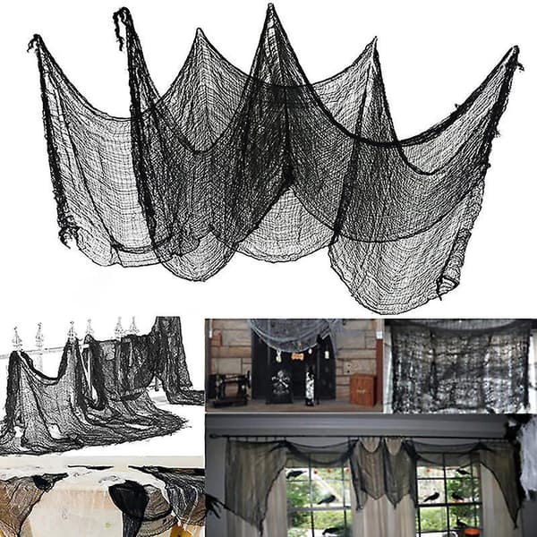 Halloween Horror Black Windowsill Gauze 80x400cm