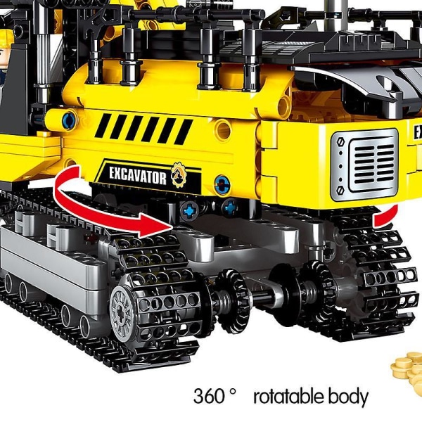 Sembo Excavator Truck Technical Building Construction Blocks City Engineering Cars Mechanical Bricks Toys Gifts For Children Boycity Excavator