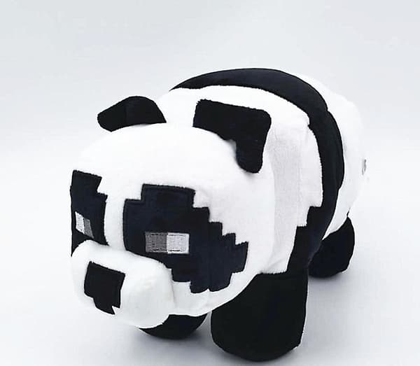 Minecraft Panda Plys Sort/Hvid 28cm
