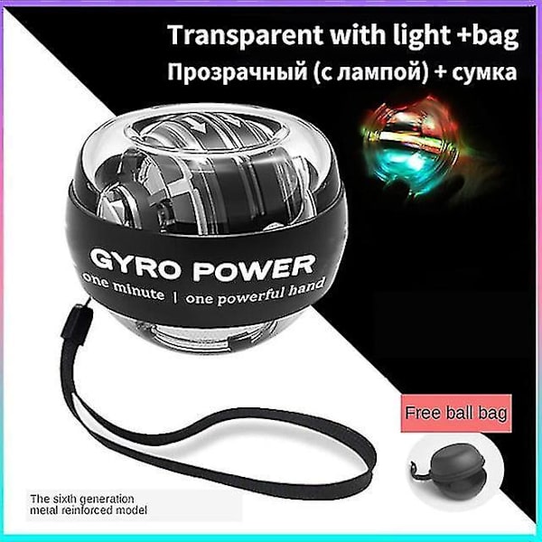 Rannekehyvä Itsekäynnistyvä Gyroskooppi Powerball Gyro Power Käsipallo Lihas Trans light bag