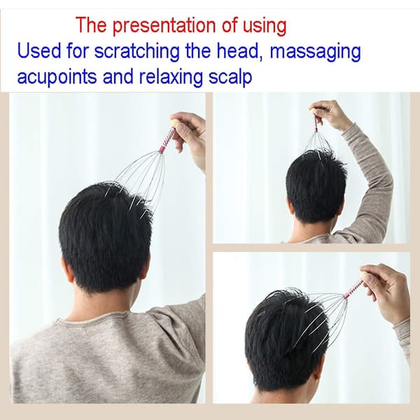 Yh-2 Pack Head Neck Scalp Massager Octopus Equipment Stress Release Relax Massage Tools