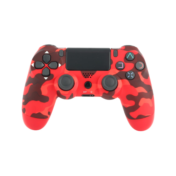 Wireless Game Controller Compatible With Ps4/ Slim/pro Console Red Camouflage