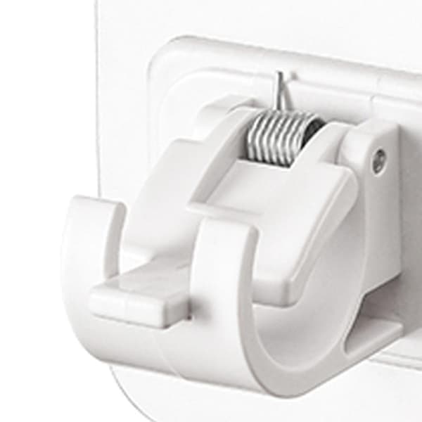 2pcs Wall Mounted Curtain Rod Bracket Water-proof Abs Firmly Fixed Curtain Pole Wall Bracket Bathroom Accessories Transparent