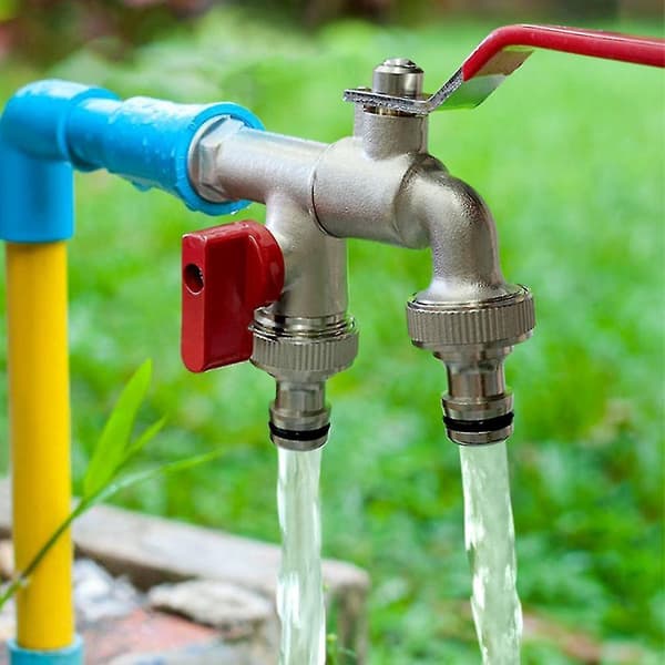 Indoor Outdoor Double Valve Detachable Practical Home Garden Manual Fa