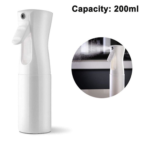 Hiuslakkapullo, Hieno Sumutin, 200ml Salonki Suihkepullo Hiusmisteri White