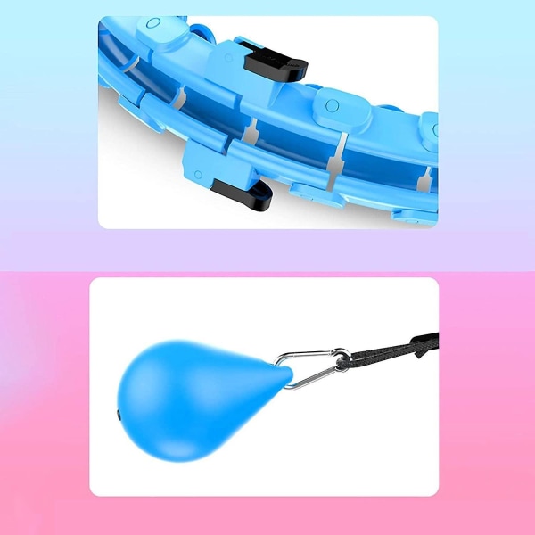 Hula Hoop, Intelligently Adjustable Wide Hula Hoop Fitness And Massage Blue