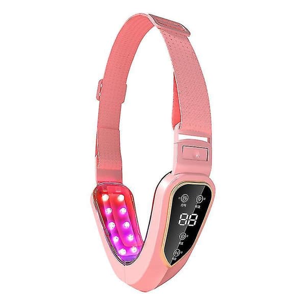 Facial Lifting Device Led Photon Therapy Face Slimming Massager V-shaped Machine Pink
