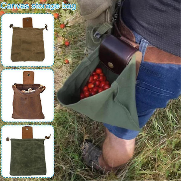 Canvas Fruit Picking Bag Canvas Garden Jungle Fruit Picking Bag Green