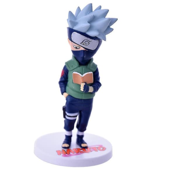 6 stk Figursett Naruto Sasuke Kakashi Leke Dukke Anime Samling