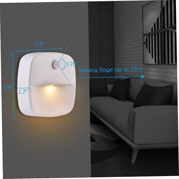 Led Stick-on Night Light,warm White,motion Light Sensor For Hallway,bedroom,kitchen,white-3pack Human Body Induction Night Light(5-e-d)
