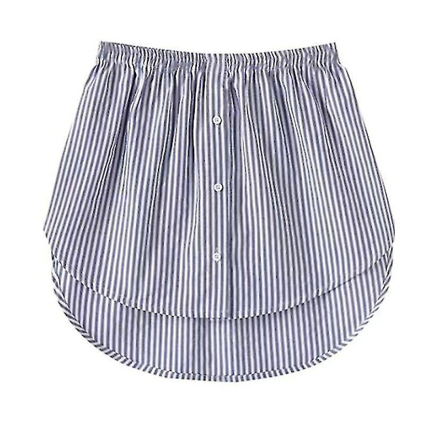 Shirt Extenders Adjustable Layering Fake Tops Lower Sweep Hem With Elastic Waist Band Mini Skirt Blue White 4XL