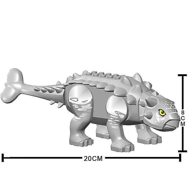 28cm Moc Big Jurassic Dinosaur World Spinosaurus Ankylosaurus Carnotaurus Dino Building Block Model Diy Bricks Educational Toys L31
