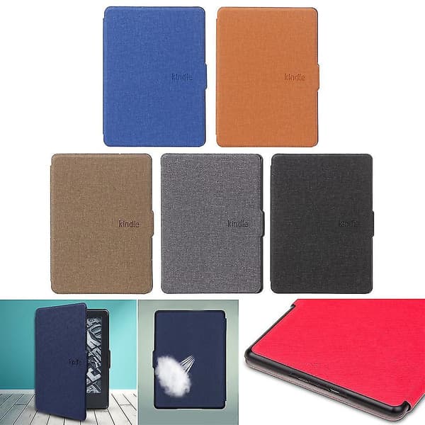 Beskyttende tabletetui med flip-stand i kunstlæder til Amazon Kindle 2016 Sy69jl 8. generation Gray