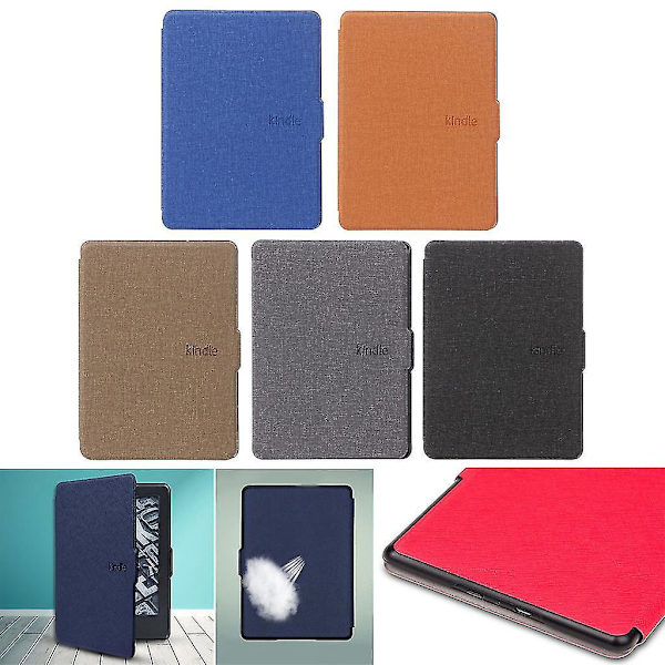 Faux Leather Flip Stand Tablet Protective Case Cover For Amazon Kindle 2016 Sy69jl 8th Generation Gray